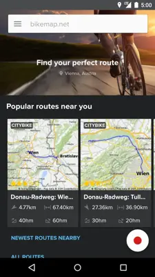 Bikemap android App screenshot 9