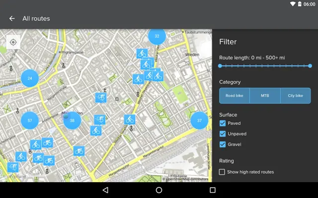 Bikemap android App screenshot 1