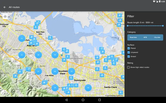 Bikemap android App screenshot 2